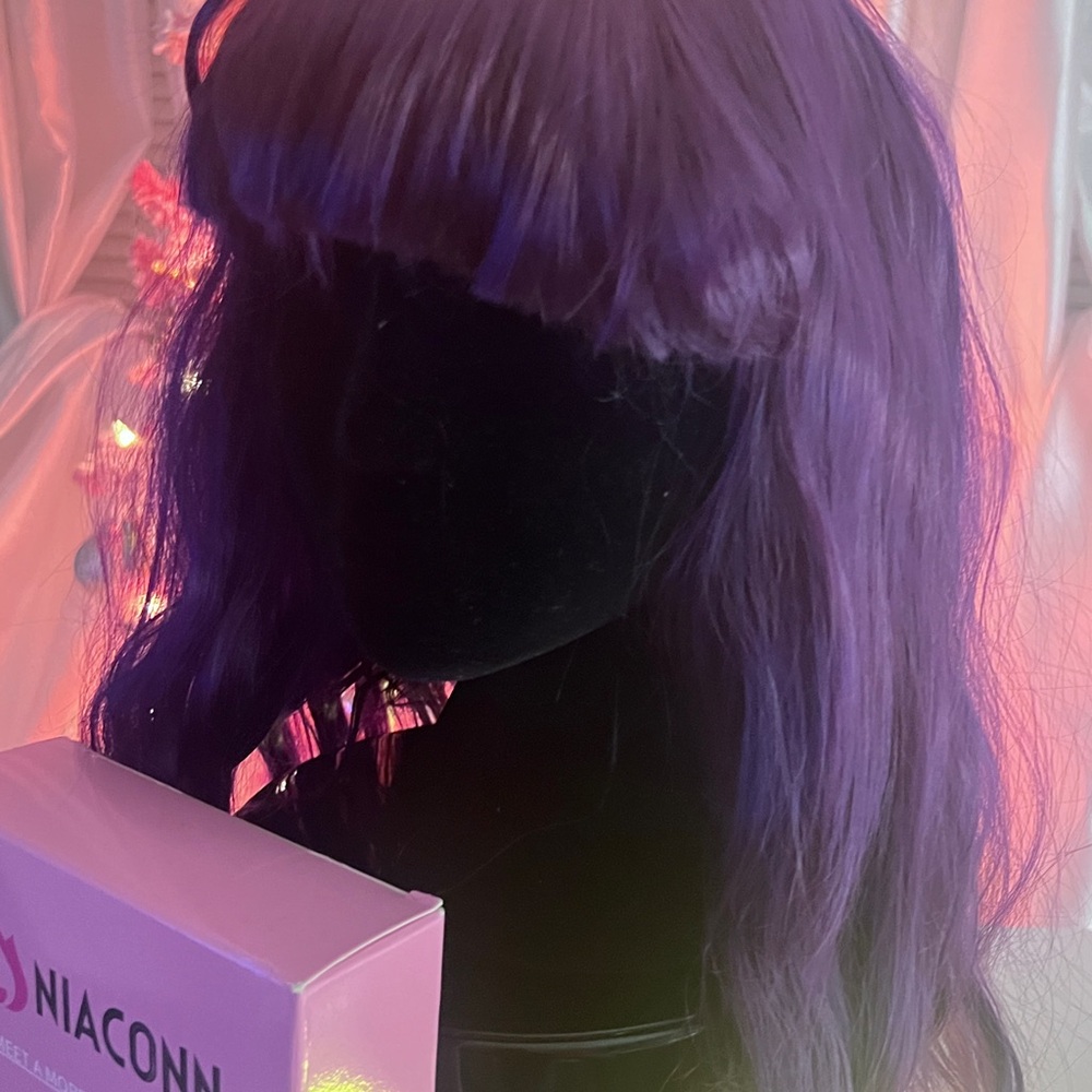 Purple Wig. Deep Amethyst color. 26” Niaconn NEW with Box